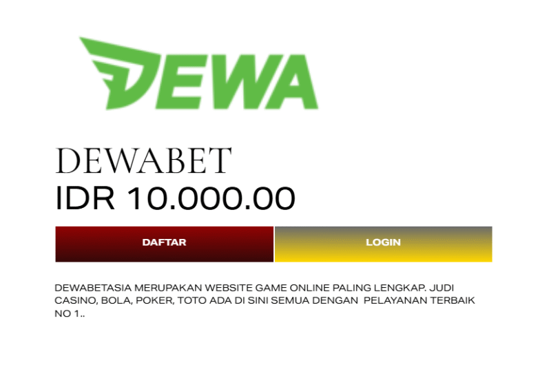 Dewabetlogin | Agen Slot Online Dengan Link Alternatif