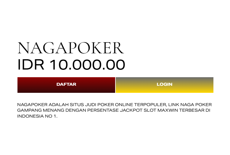 Nagapoker | Agen Slot Online Dengan Link Alternatif